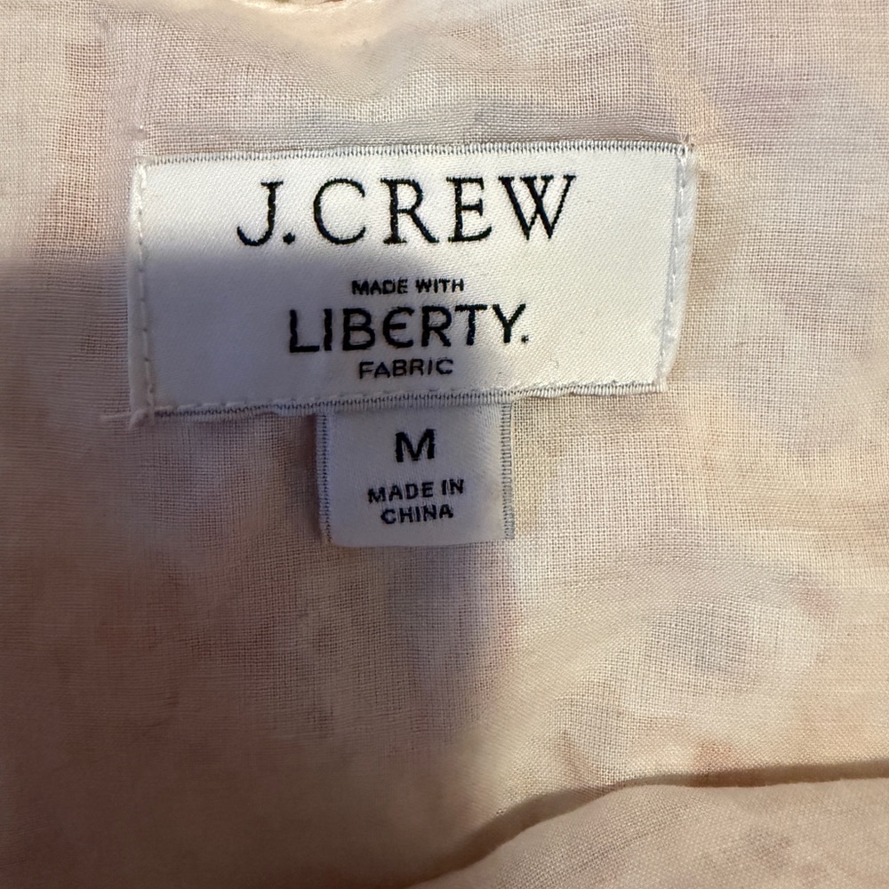J.Crew Liberty Fabric Floral Crop Top Bell Sleeves Size Medium - Picture 9 of 9